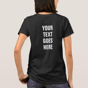 Femmes TShirts Back Side Imprimer Ajouter du texte