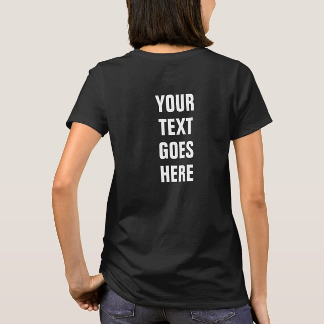Femmes TShirts Back Side Imprimer Ajouter du texte (Dos)