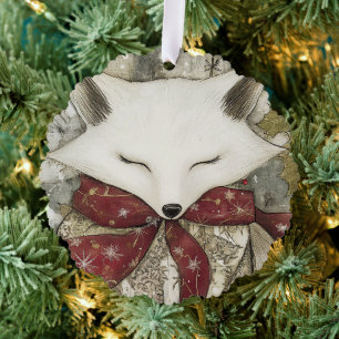 Fen the Fox   Woodland Whimsy Paper Ornament