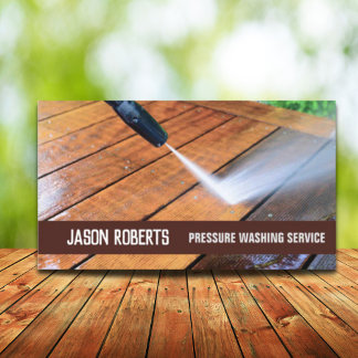 Fence Cleaning House Power Washer Pressure Washing Business Card