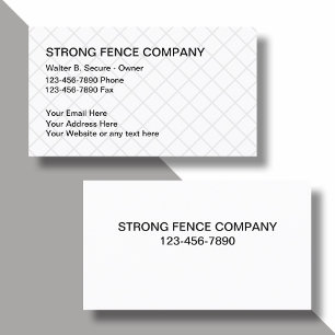 Fence Company Business Cards