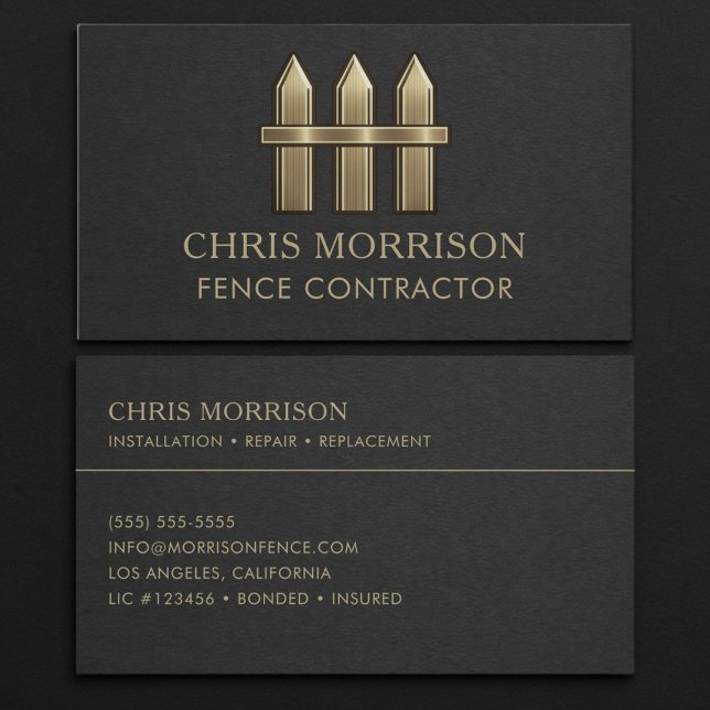 Fence Contractor Business Card (Creator Uploaded)