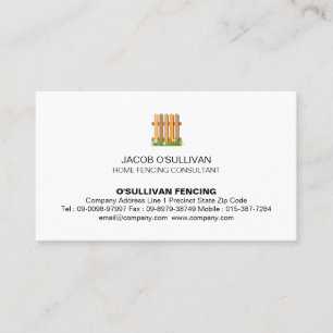Fence Fencing Security Business Card