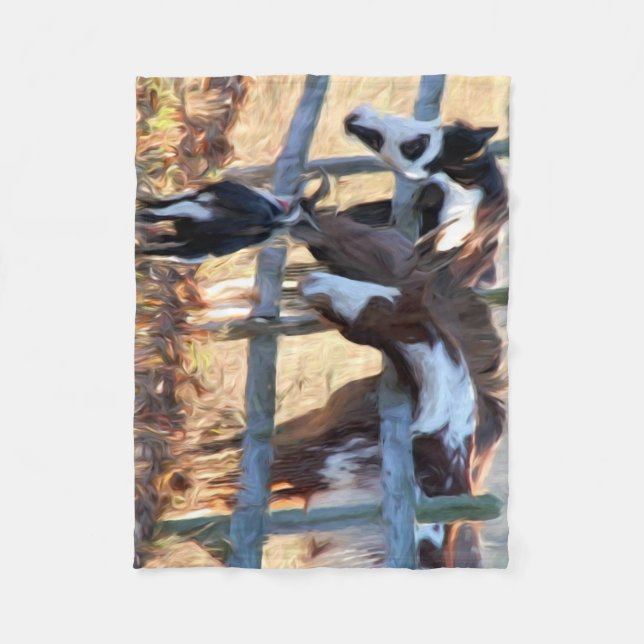 Fence Friends Fleece Blanket (Front)