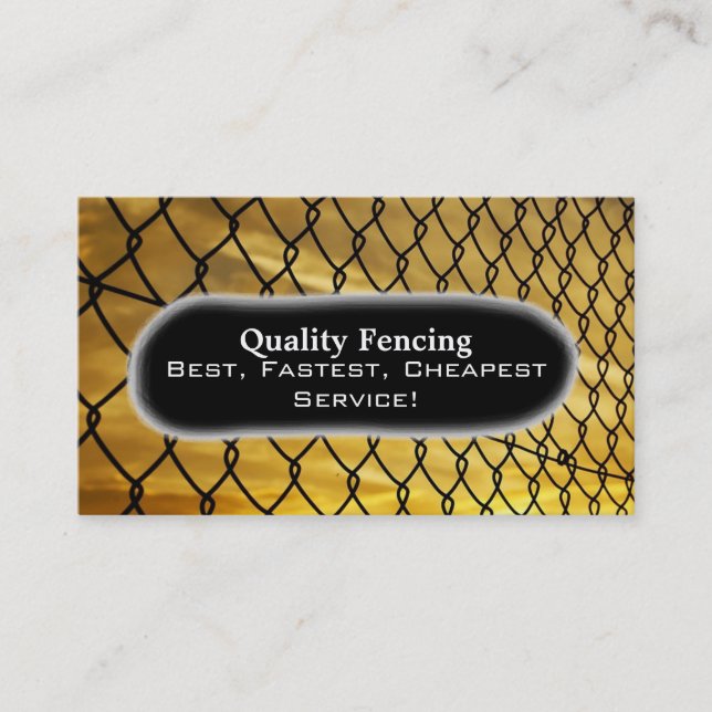 Fence Photo Business Card (Front)