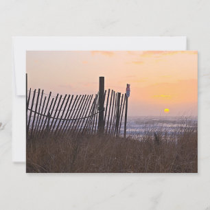 fence sunset invitation