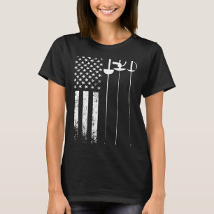Fencer American Flag Fencing Fencers 1 T-Shirt
