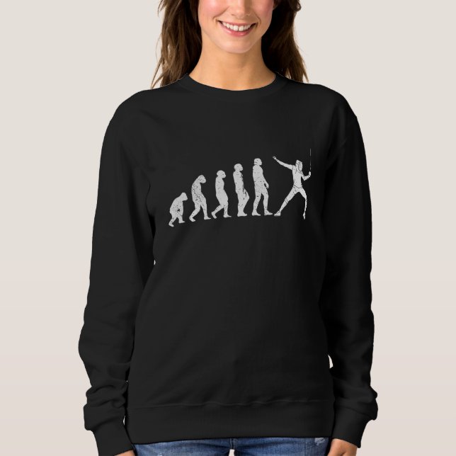 Fencer Athletes Fencers Fencing Evolution To Moder Sweatshirt (Front)