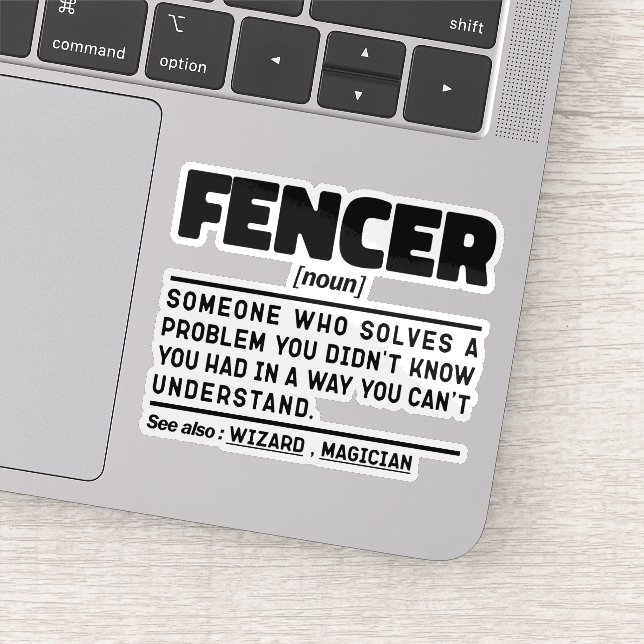 Fencer Noun Fencing Instructor Funny Fences Maker (Detail)