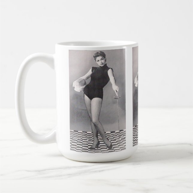 Fencer Pinup Girl Coffee Mug (Gauche)