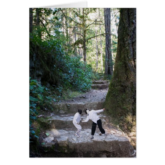 Fencers in Forest (card) (Front)
