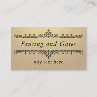  Fences and gates for the sellers  Business Card