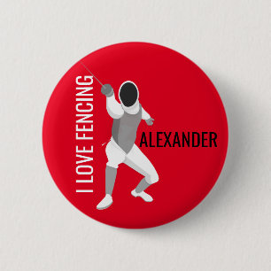Fencing 2 Inch Round Button