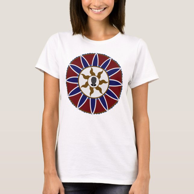 Fencing Bear at Prayer Mandala Logo (Without Text) T-Shirt (Front)