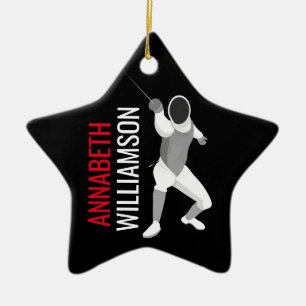 Fencing Ceramic Ornament