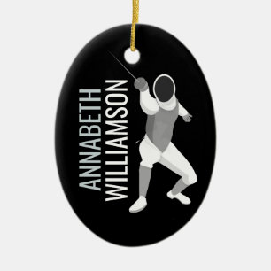 Fencing Ceramic Ornament