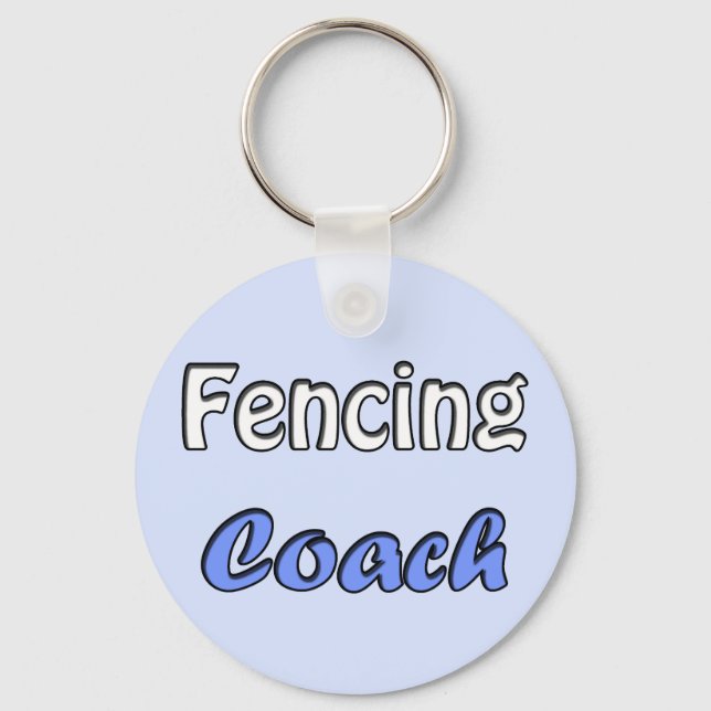 Fencing Coach Keychain (Front)