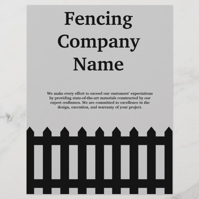 Fencing Company Business Flyer (Front)