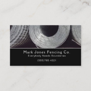 Fencing Company Service Business Card