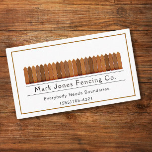 Fencing Company Service Business Card