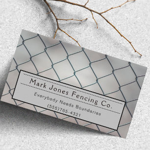 Fencing Company Service Business Card