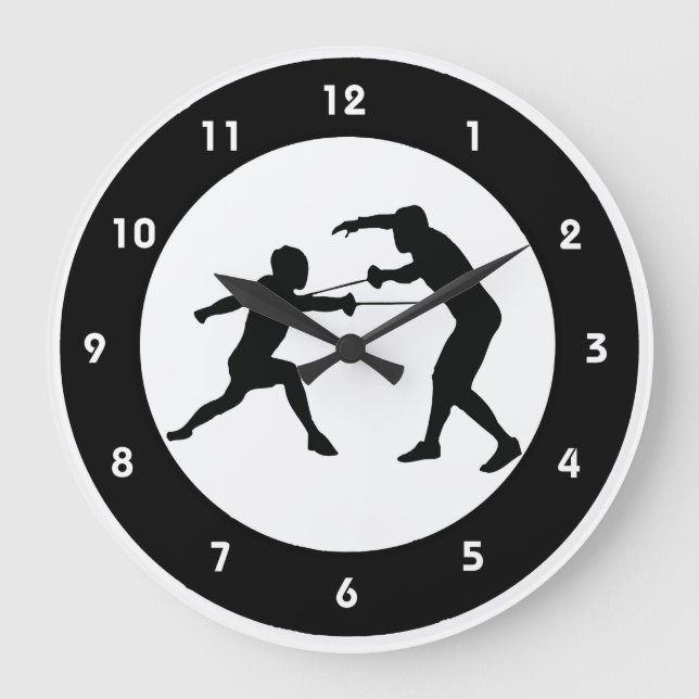 Fencing Design Wall Clock (Front)