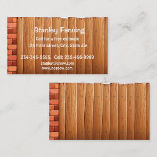 Fencing Fences Custom  Business Card