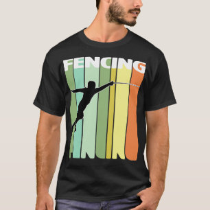 Fencing   Fencing Retro Art  T-Shirt