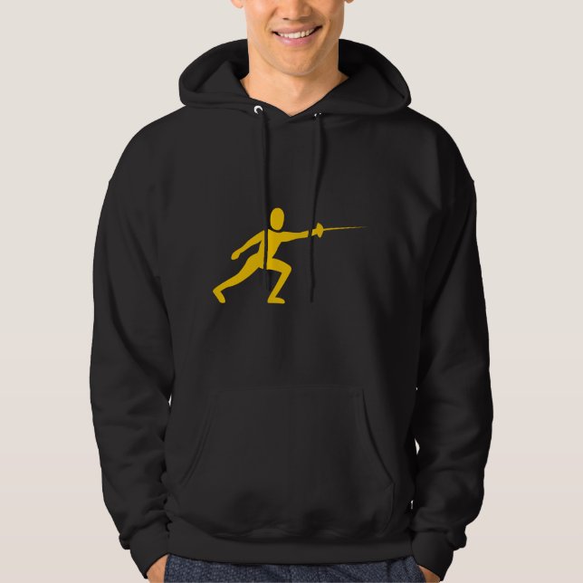 Fencing Figure - Amber Hoodie (Front)