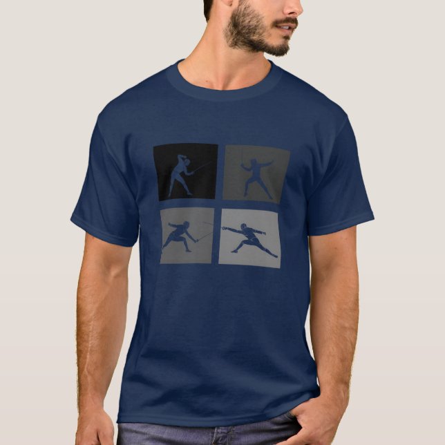 Fencing Game gamer fencer sport fencing friends T-Shirt (Front)