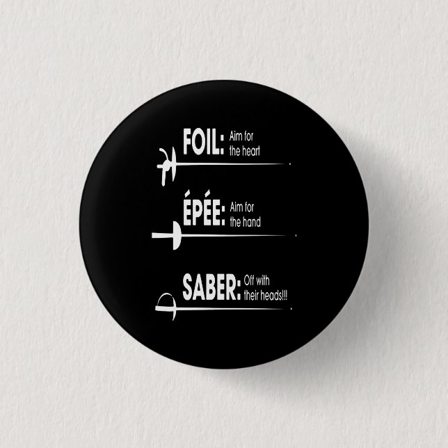 Fencing Gift | I Always Win All Match 1 Inch Round Button (Front)