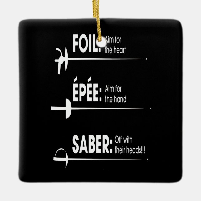 Fencing Gift | I Always Win All Match Ceramic Ornament (Front)