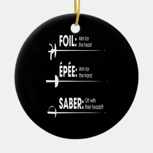 Fencing Gift | I Always Win All Match Ceramic Ornament (Front)