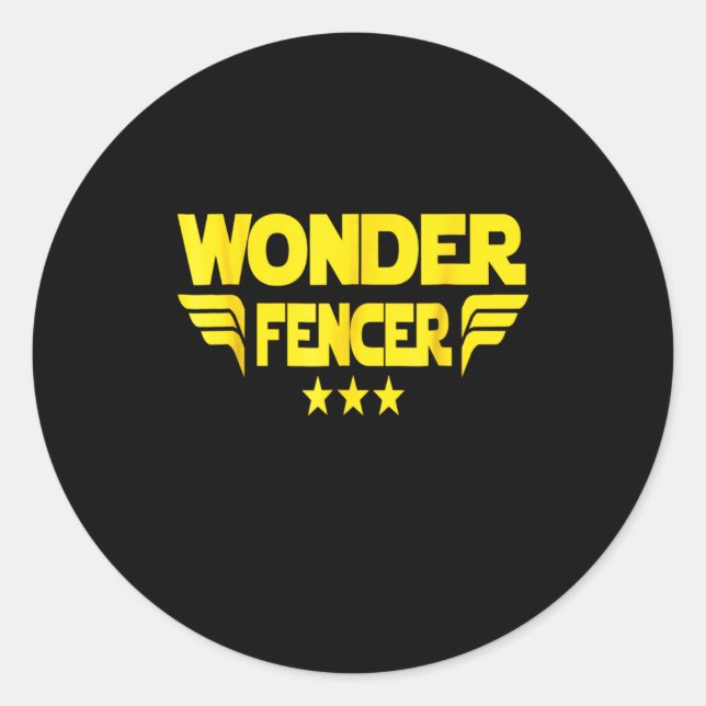 Fencing Gift | I Always Win All Match Classic Round Sticker (Front)