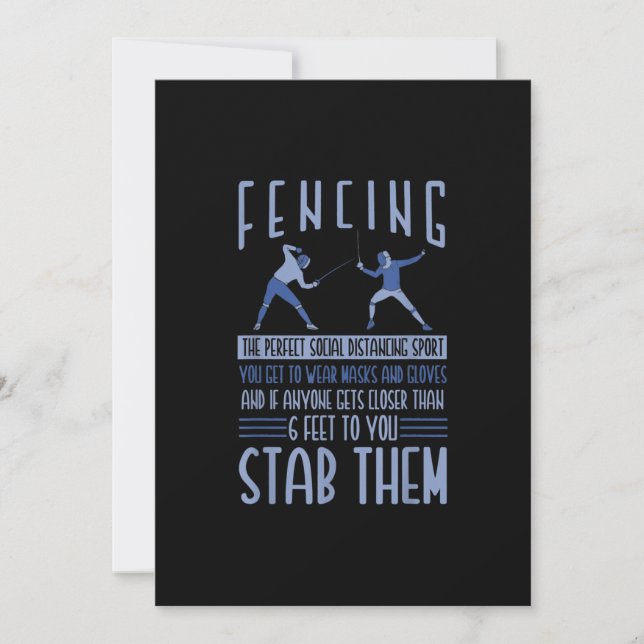 Fencing Gift | I Always Win All Match Invitation (Front)