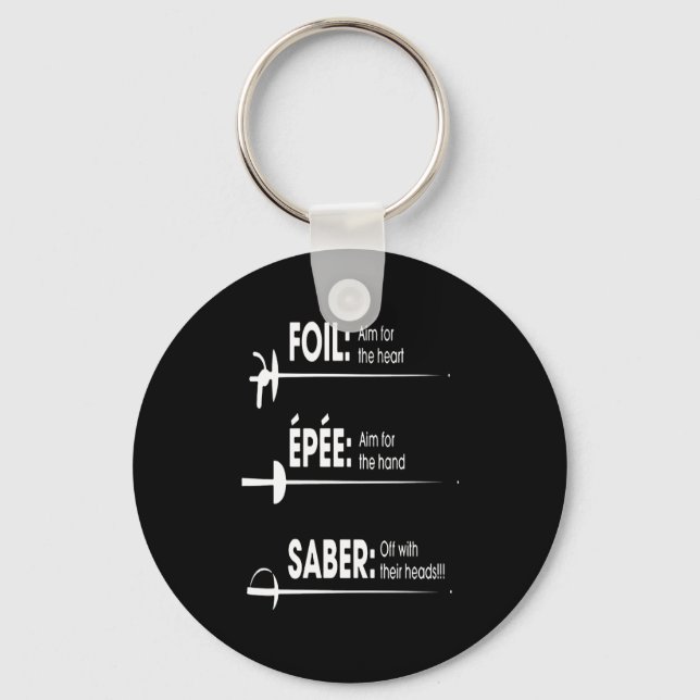 Fencing Gift | I Always Win All Match Keychain (Front)