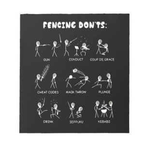 Fencing Gift I Always Win All Match Notepad