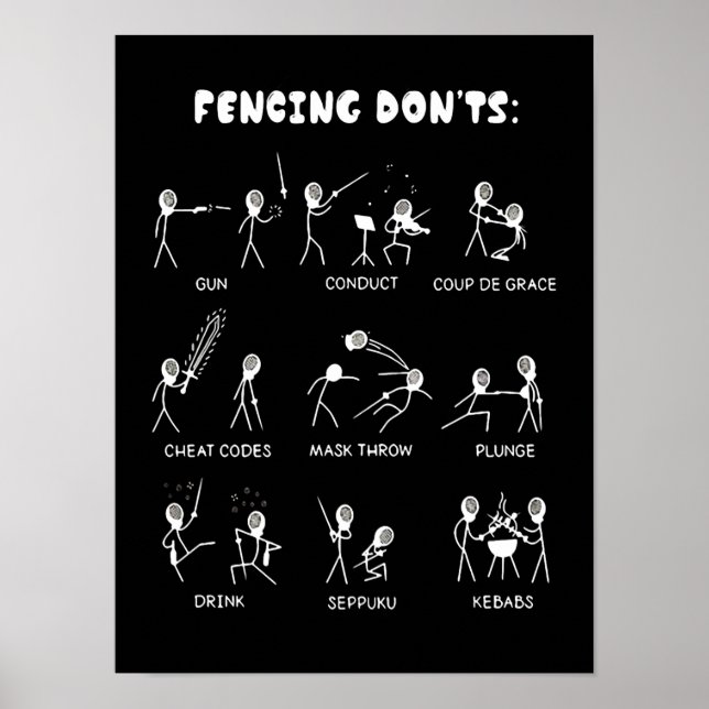 Fencing Gift | I Always Win All Match Poster (Front)