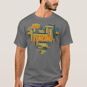 Fencing girl heart  T-Shirt