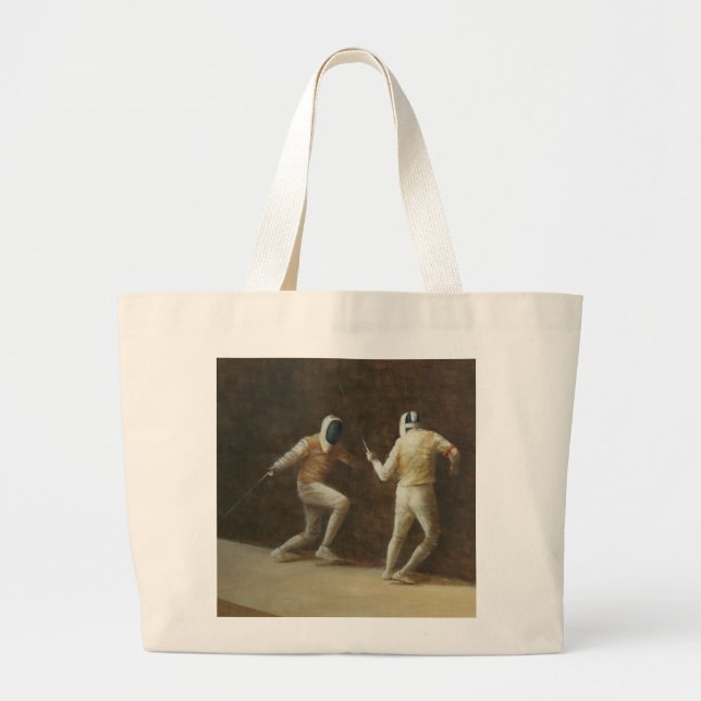 Fencing Large Tote Bag (Front)