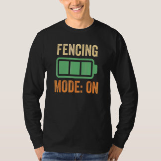 Fencing Mode On Battery Design T-Shirt