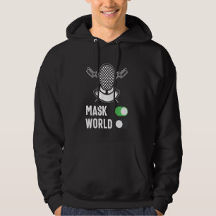 Fencing Mode Switch Mask On World Off Fencer Sword Hoodie