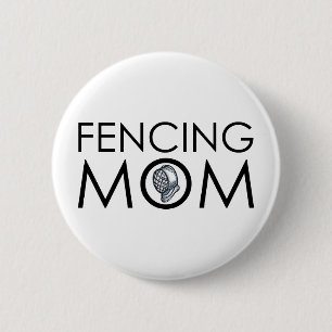 Fencing Mom 2 Inch Round Button