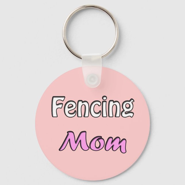 Fencing Mom Keychain (Front)