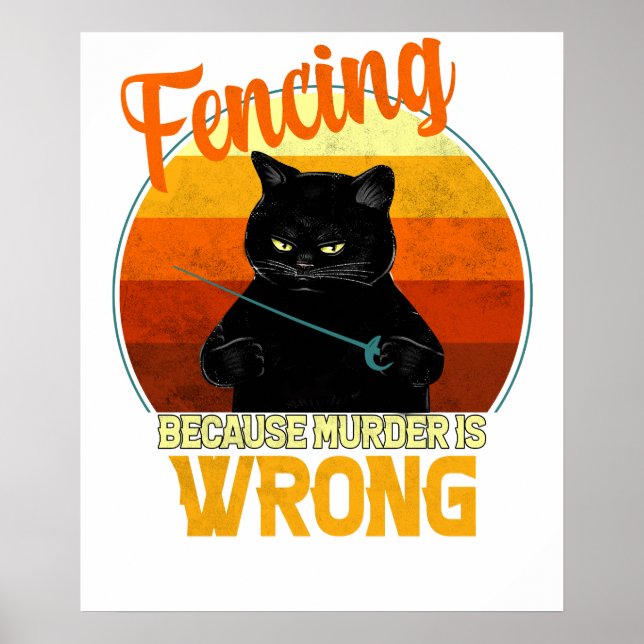 fencing murder cat poster (Front)