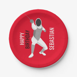 Fencing Paper Plate