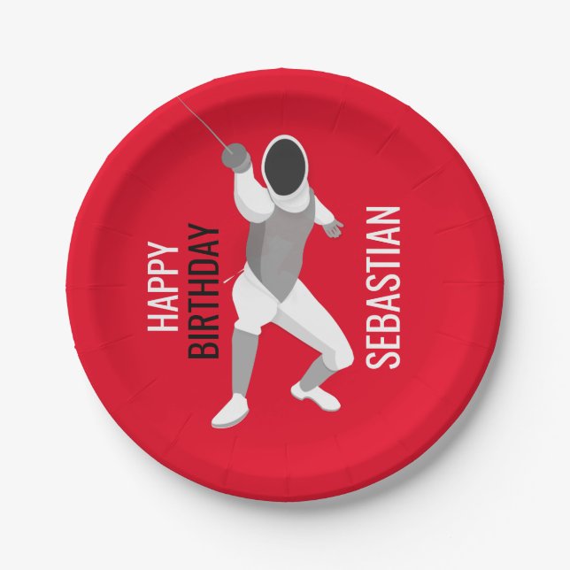 Fencing Paper Plate (Front)
