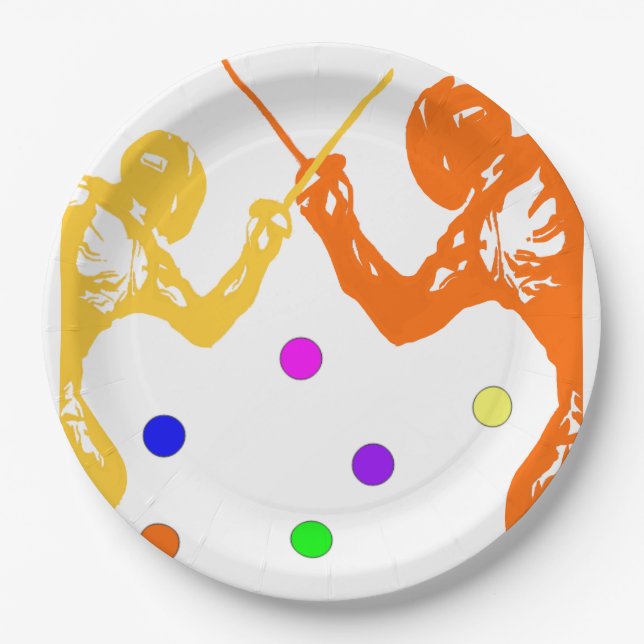 Fencing      paper plate (Front)