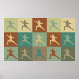 Fencing Pop Art Poster