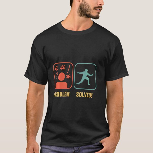Fencing Problem Solved Fencer Sword Fighter Epee M T-Shirt (Front)